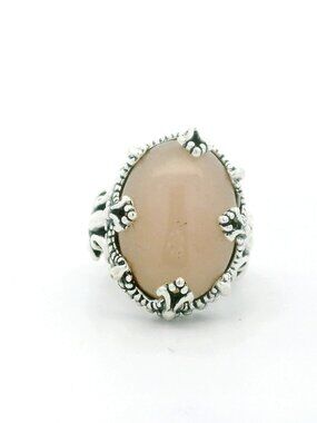 Carolyn Pollack Sterling Pink Stone Cocktail Ring - Size 10